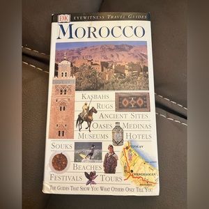 Morocco DK Eyewitnesses Travel Guides, minor coffee stain on back inside cover